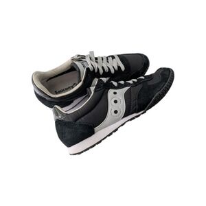 Saucony Bullet Running Shoes Womens 7 Low Top Casual Sneaker Black Suede Grey